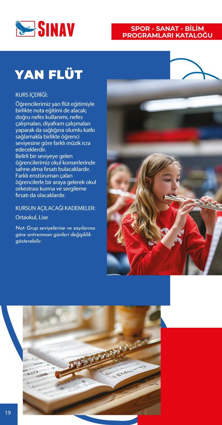 2024 - 2025 Eğitim Öğretim Yılı Spor - Sanat - Bilim Programları Kataloğu