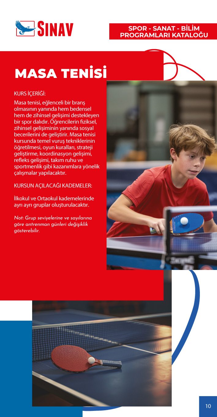 2024 - 2025 Eğitim Öğretim Yılı Spor - Sanat - Bilim Programları Kataloğu