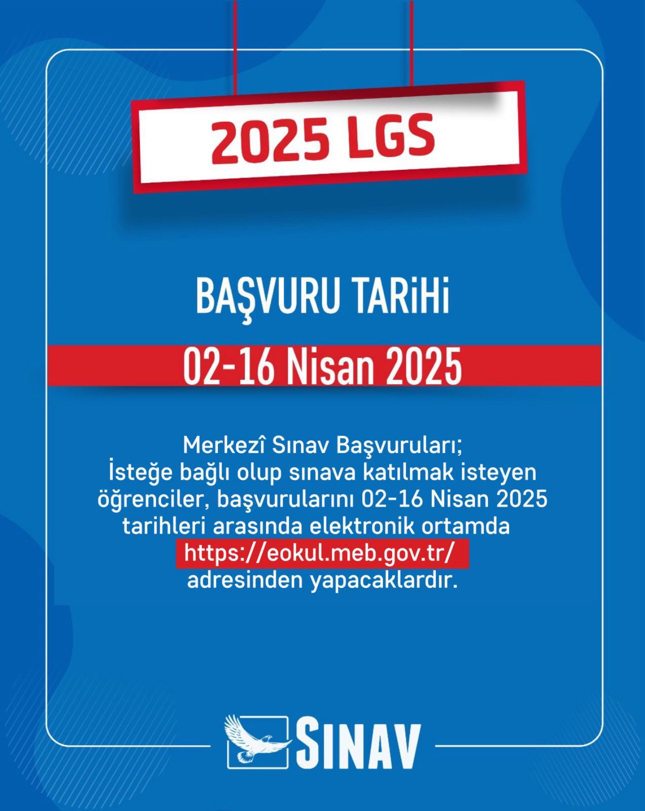 2025 Merkezi Sınav Başvuru Kılavuzu