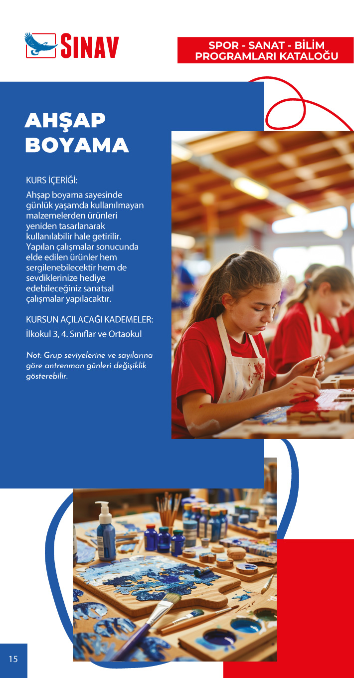 2024 - 2025 Eğitim Öğretim Yılı Spor - Sanat - Bilim Programları Kataloğu