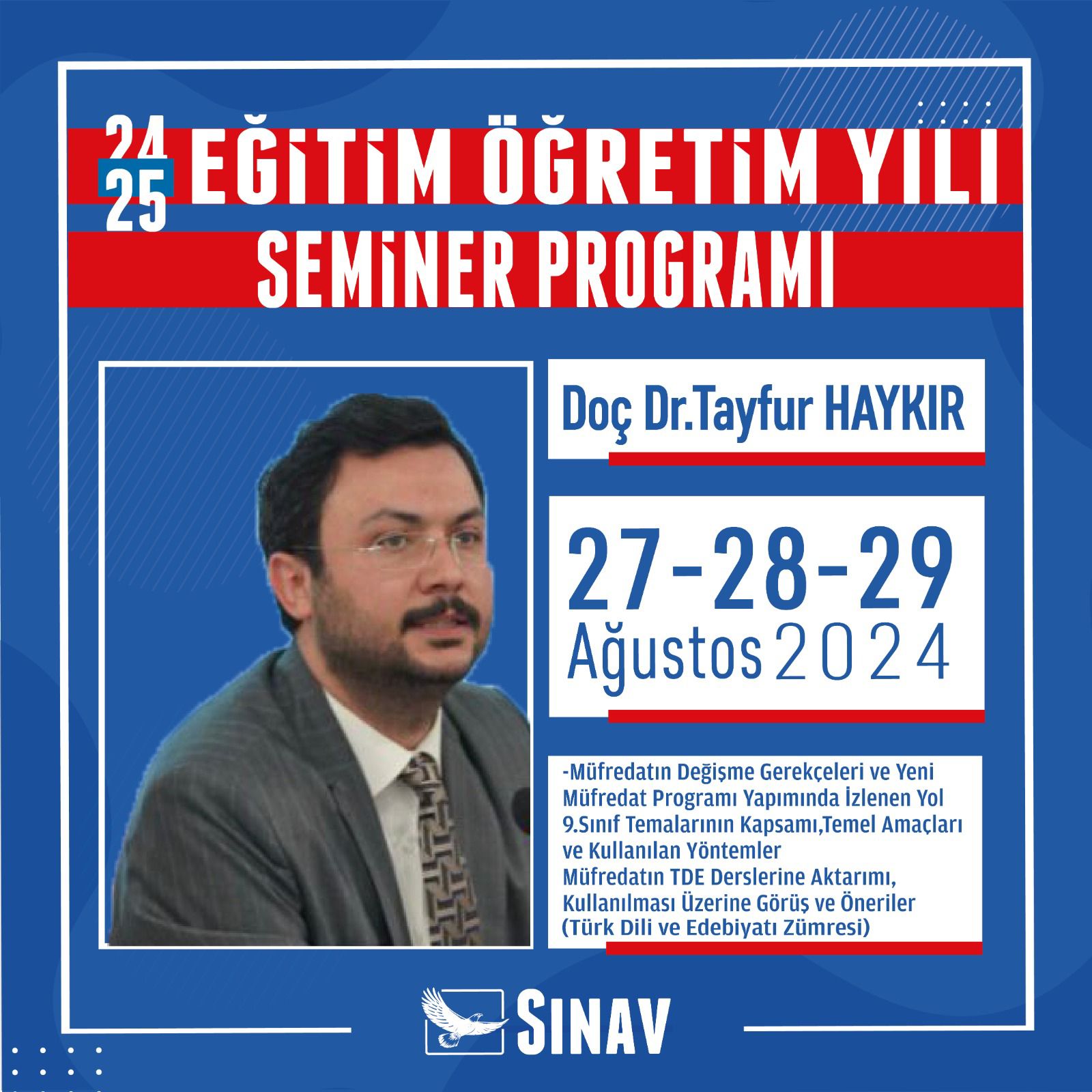 SEMİNER PROGRAMI SINAV KOLEJİ 2024 - 2025