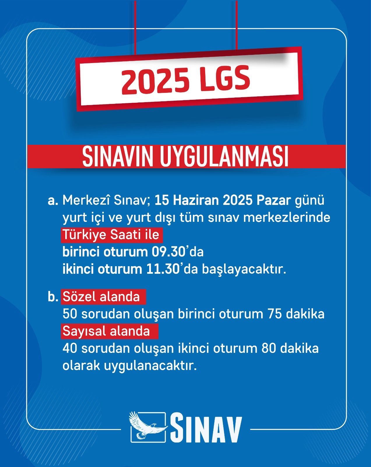 2025 Merkezi Sınav Başvuru Kılavuzu