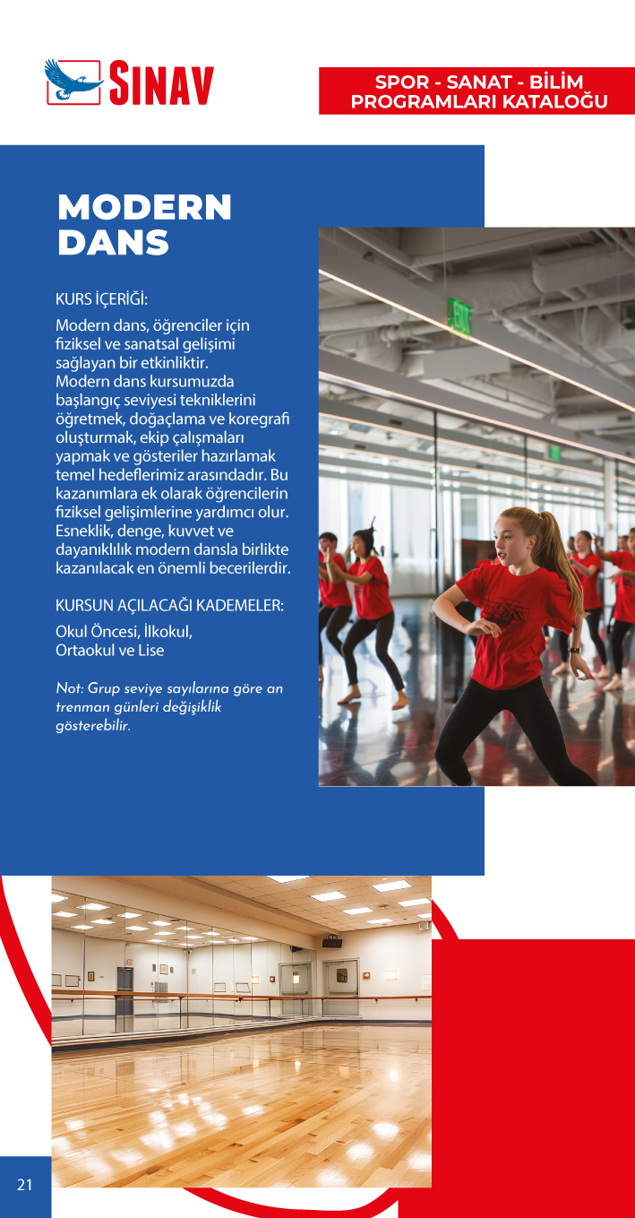 2024 - 2025 Eğitim Öğretim Yılı Spor - Sanat - Bilim Programları Kataloğu