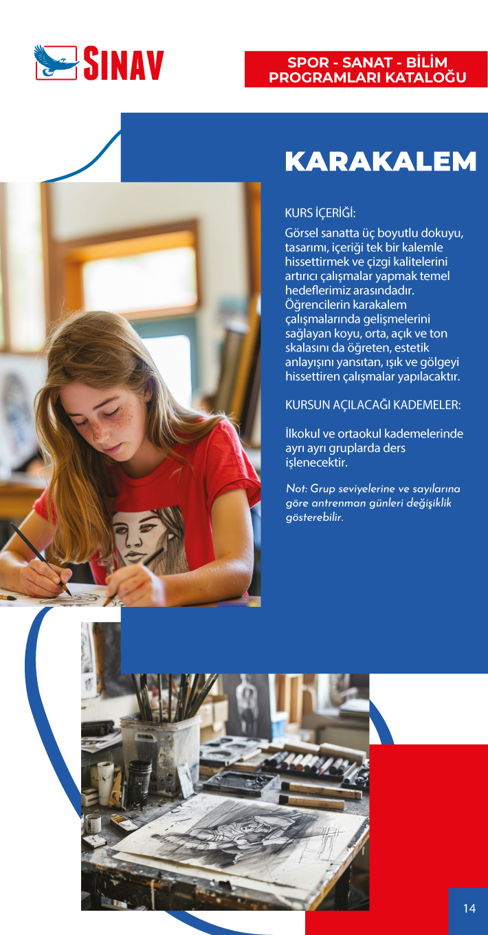 2024 - 2025 Eğitim Öğretim Yılı Spor - Sanat - Bilim Programları Kataloğu