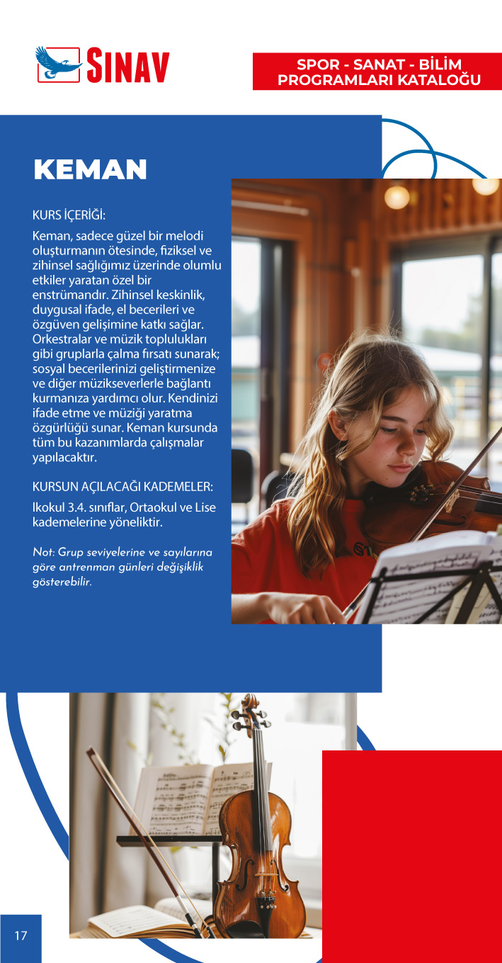 2024 - 2025 Eğitim Öğretim Yılı Spor - Sanat - Bilim Programları Kataloğu